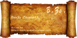 Bech Zsanett névjegykártya