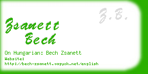 zsanett bech business card